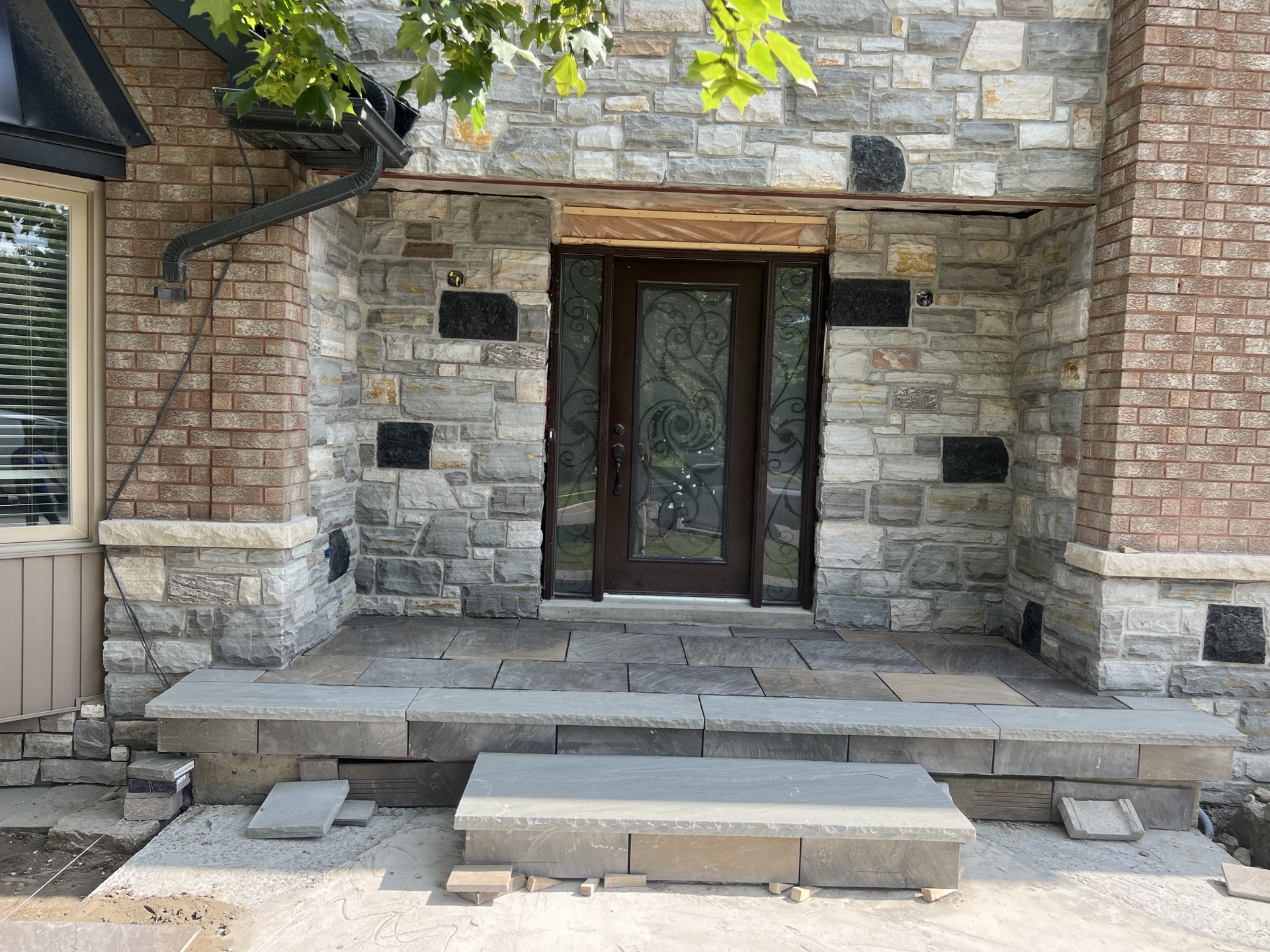 Stone front entrance