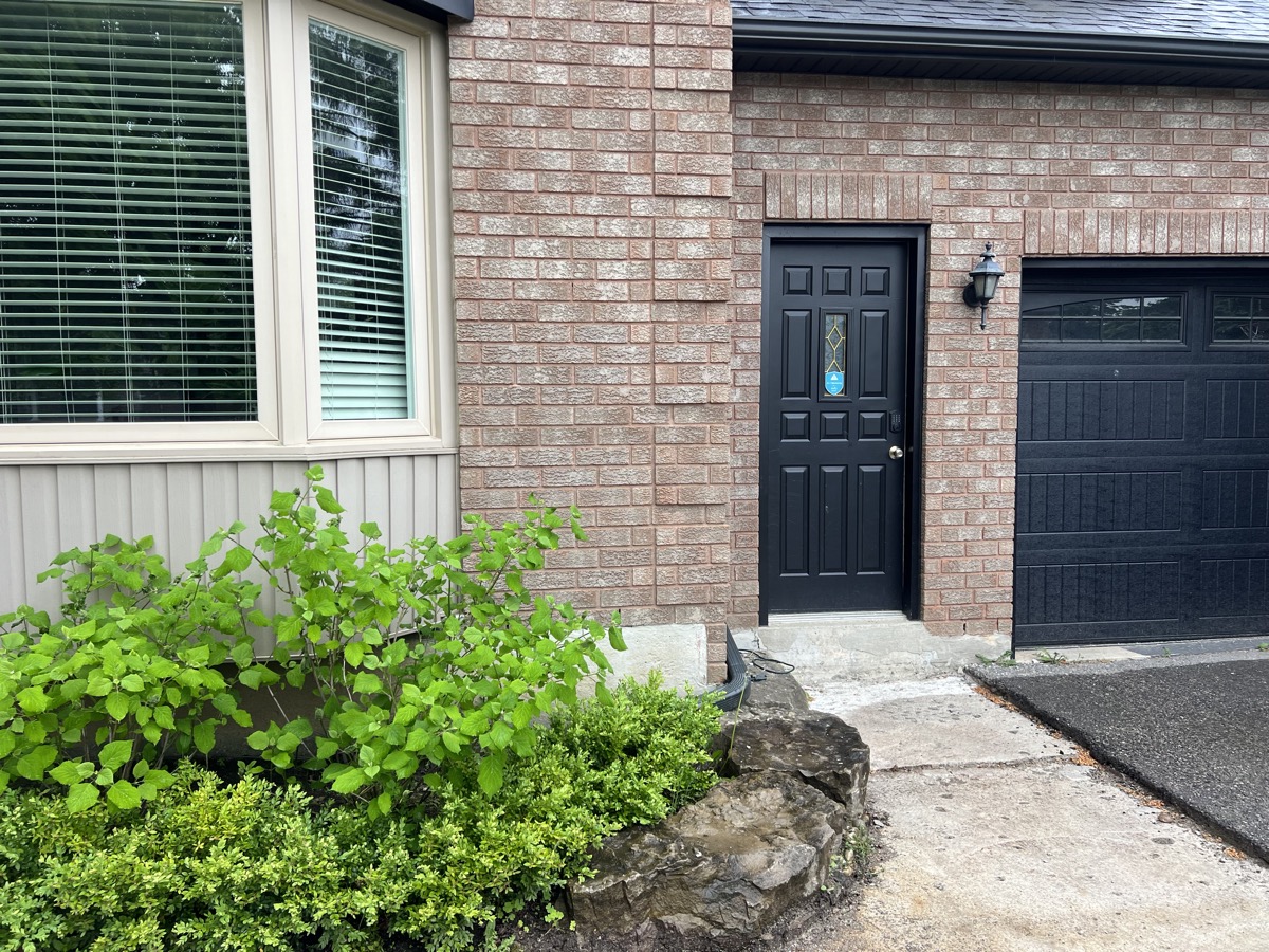 Stone around home entrance