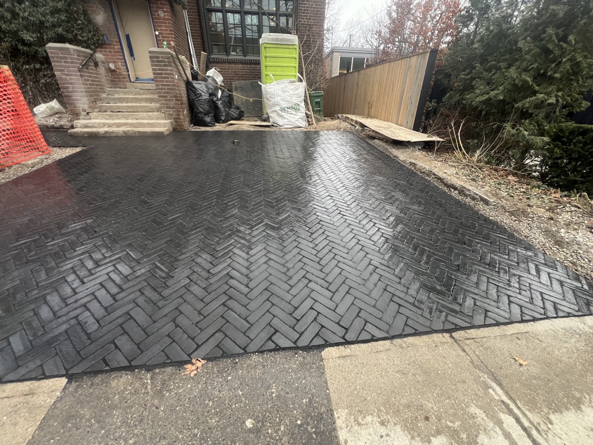 Completed paver driveway